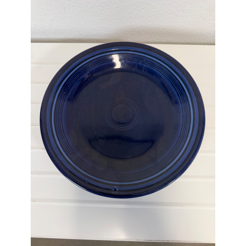 Fiesta Cobalt Blue 10.5 in Dinner Plate Set of 4 Ceramic Dinnerware Made in USA